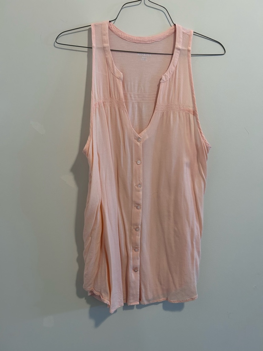 Merona Pale Pink Button-Front Tank Top